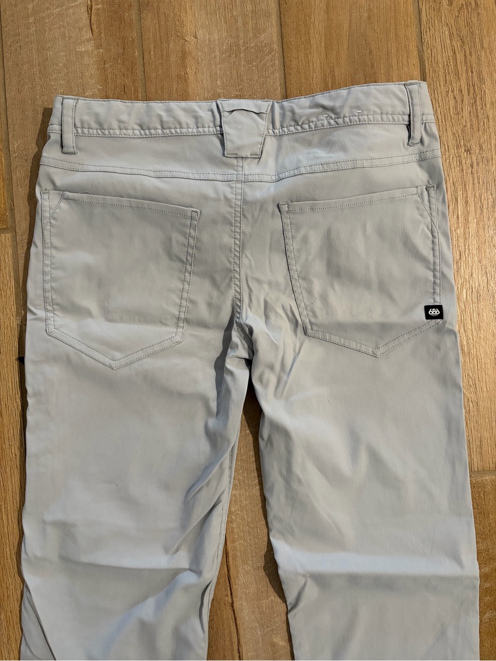 686 Men’s Everywhere Pants - Slim 32x32 Light Blue Drawstring Chinos - Picture 3 of 5